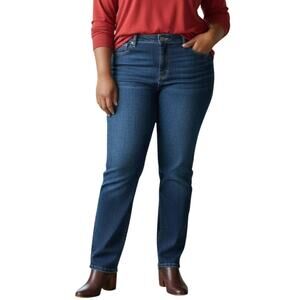 Lee Riders Relaxed Fit Jeans Size 24W Dark Blue 5 Pockets Straight Leg